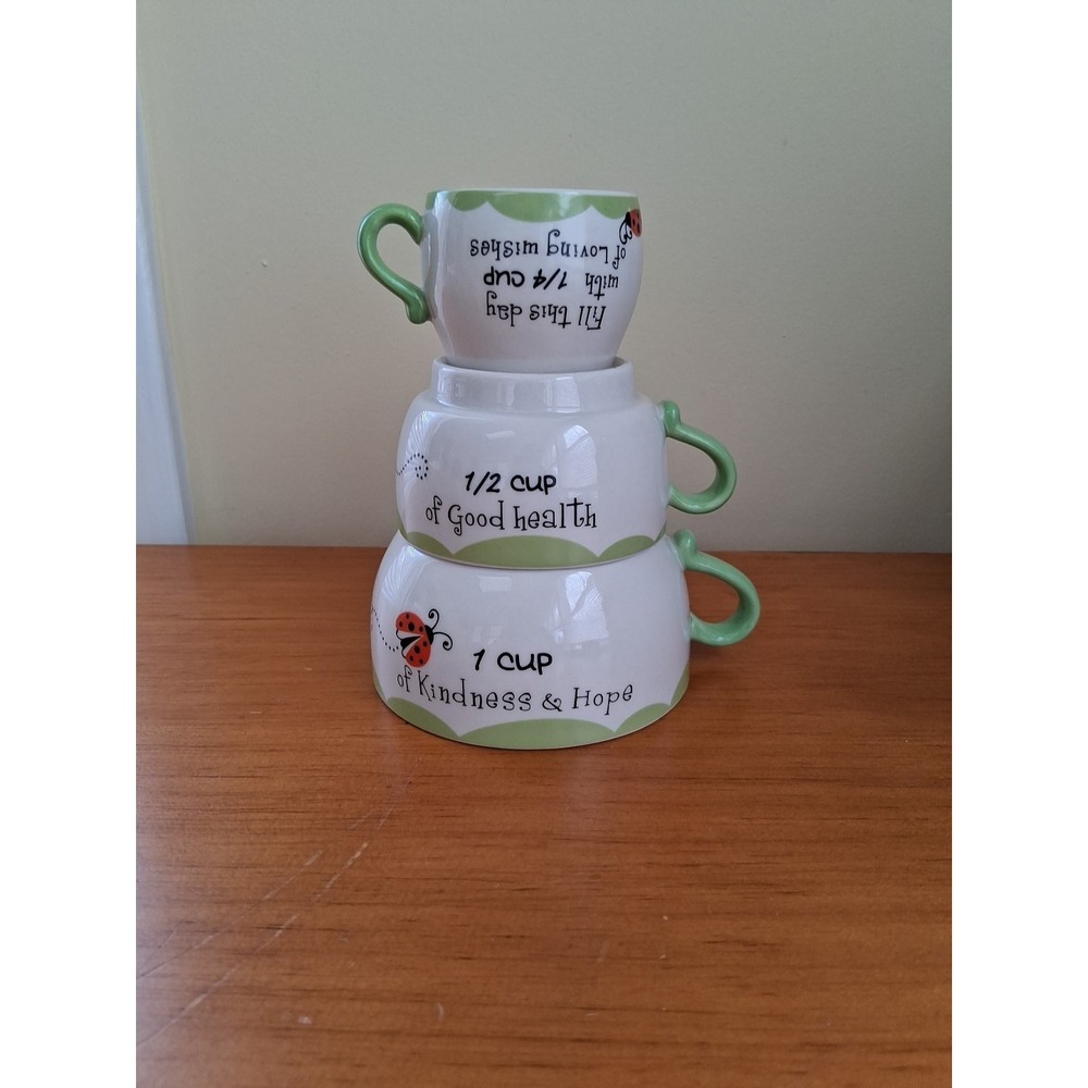 Ganz Ceramic Stacking measuring cups. Ladybug. - Picture 2 of 6